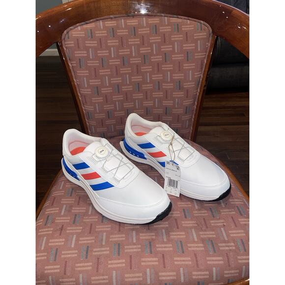 New Men’s Sz 12 Adidas S2G Boa 24 Wide Spikeless Golf Shoes White Black IF0290 - Picture 3 of 7